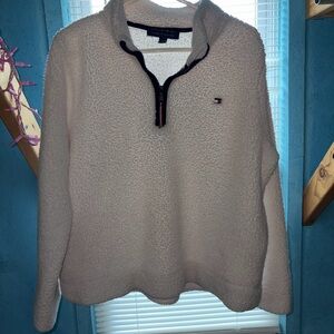 Tommy Hilfiger Women's White Fleece Sweater